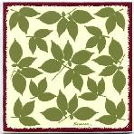Botanical design as a tile, trivet, or wall plaque. Can be used in a kitchen backsplash or bathroom tile.