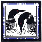 Loon tiles, wall plaques, trivets