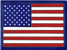 American Flag Tile Made in the U.S.A.